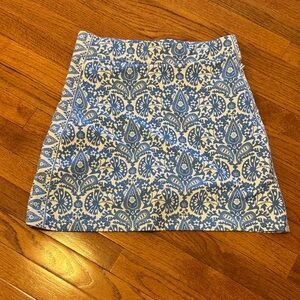 Gretchen Scott Designs Blue and White Mini Skort size small